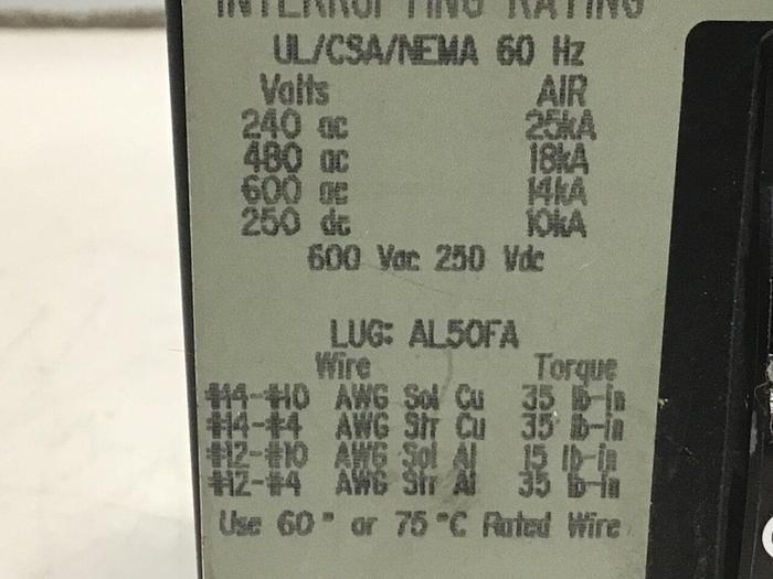 Used SQUARE D 15 Amp Circuit Breaker FAL36015 #129399