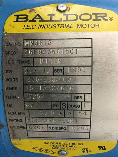 Used RAPID 5 HP Grinder / Granulator 611-SR 5 HP Used