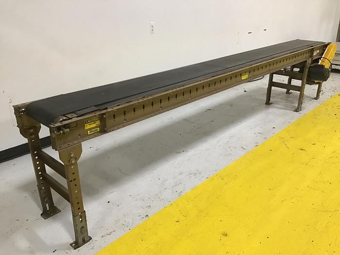 Used Mathews Belt Conveyor Single Speed Adjustable Leg Used #145394