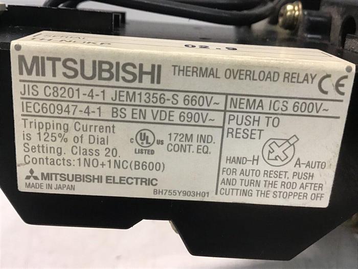 Used MITSUBISHI Thermal Overload Relay TH-N220HZKP #134221