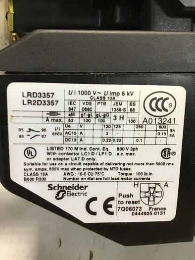 Used TELEMECANIQUE Contactor LC1D6511 #126713