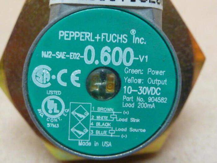 PEPPERL & FUCHS Proximity Sensor NJ2-SAE-E02-0-600-V1 #32672