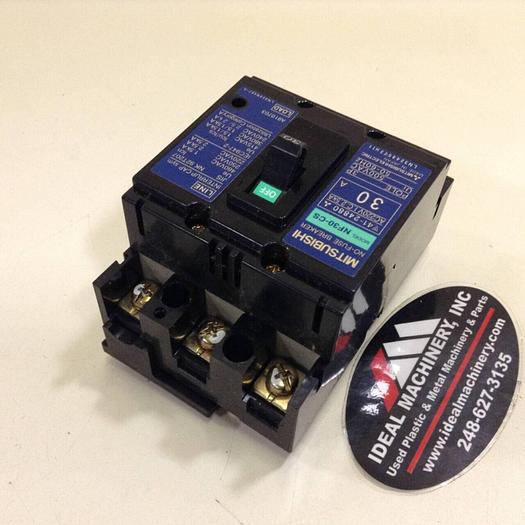 Used MITSUBISHI 30 Amp Circuit Breaker NF30-CS-30 #73051