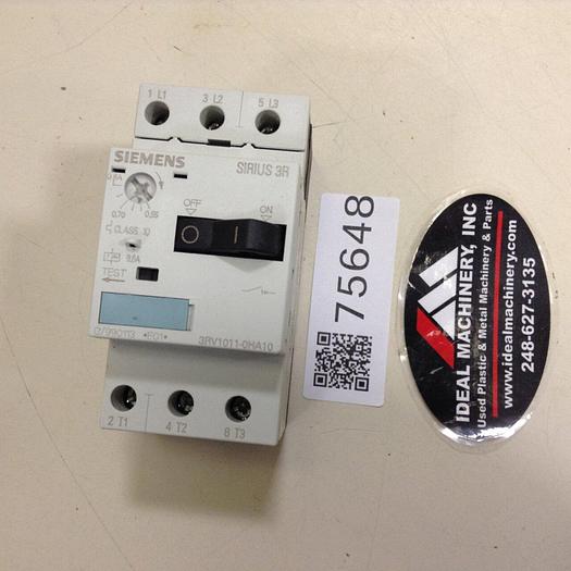 Used SIEMENS Motor Starter 3RV1011-0HA10 #75648