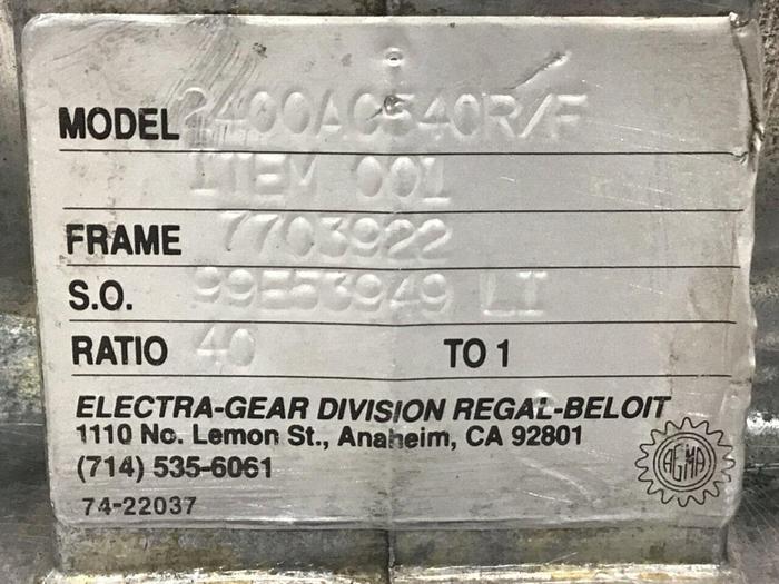 Used ELECTRA Gear 2400AC540L/F Used