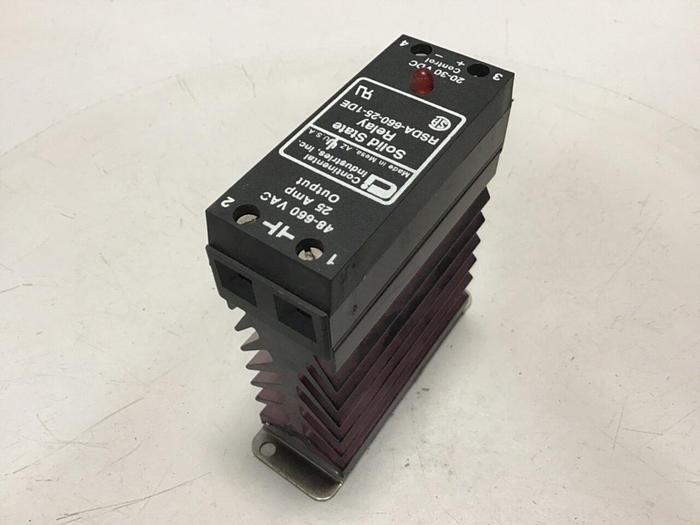 Used CONTINENTAL INDUSTRIES Solid State Relay RSDA-660-25-1DE #134745