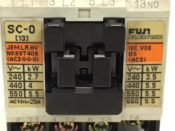 Used FUJI ELECTRIC Contactor SC-0 4NC0F0 #125453