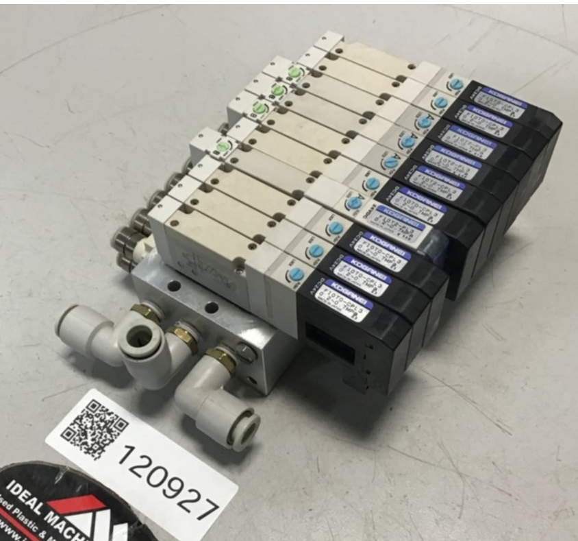 Used KOGANEI Manifold w/ Valves F10M10AJ USED