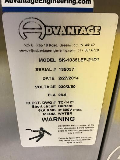 Used ADVANTAGE SK-1035LEP-21D1 SENTRA LE SERIES THERMOLATOR USED #142743