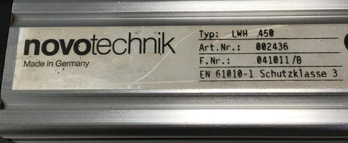Used NOVOTECHNIK Linear Transducer LWH450 USED