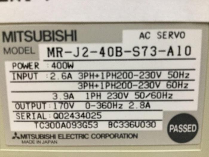 Used MITSUBISHI AC Servo Drive MR-J2-40B-S73-A10 #100782