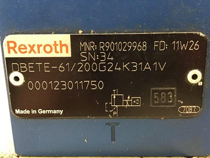 Used REXROTH Valve DBETE-61/200G24K31A1V Used