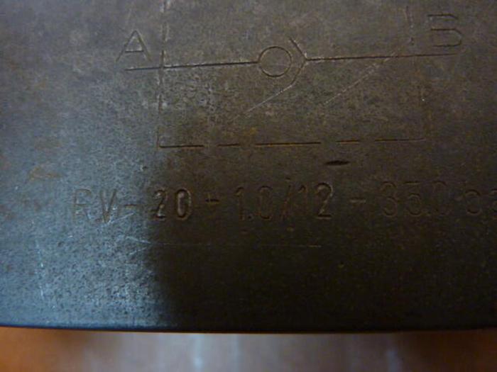 Used FLUTEC Check Valve RV-20-1.0/12 #26451