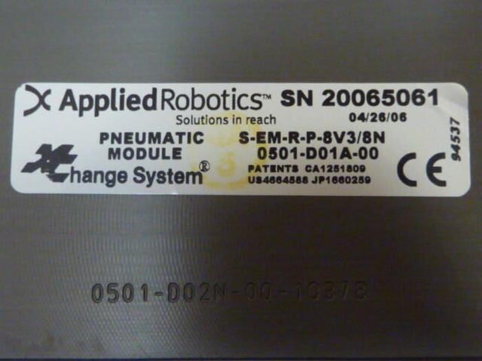 APPLIED ROBOTICS INC Pneumatic Module 0501-D01A-00 USED