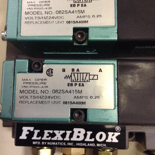 Used NUMATICS Control Block w/ Valves 082SA415M #80012