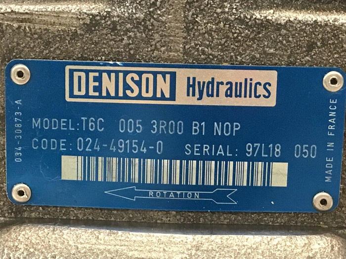 Used DENISON HYDRAULICS Hydraulic Pump T6C 005 3R00 B1 N0P B Used
