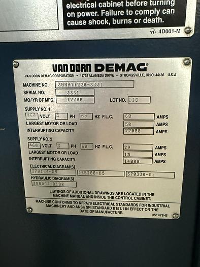 Used VAN DORN DEMAG 300HT1220