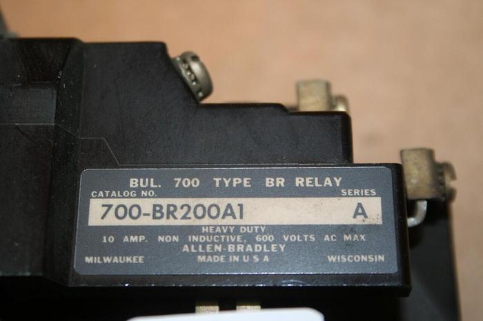 Used ALLEN BRADLEY Control Relay 700-BR200A1 SER A Used