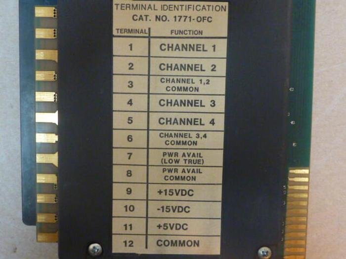 Used ALLEN BRADLEY Analog Output Module 1771-OFC SER A #34944