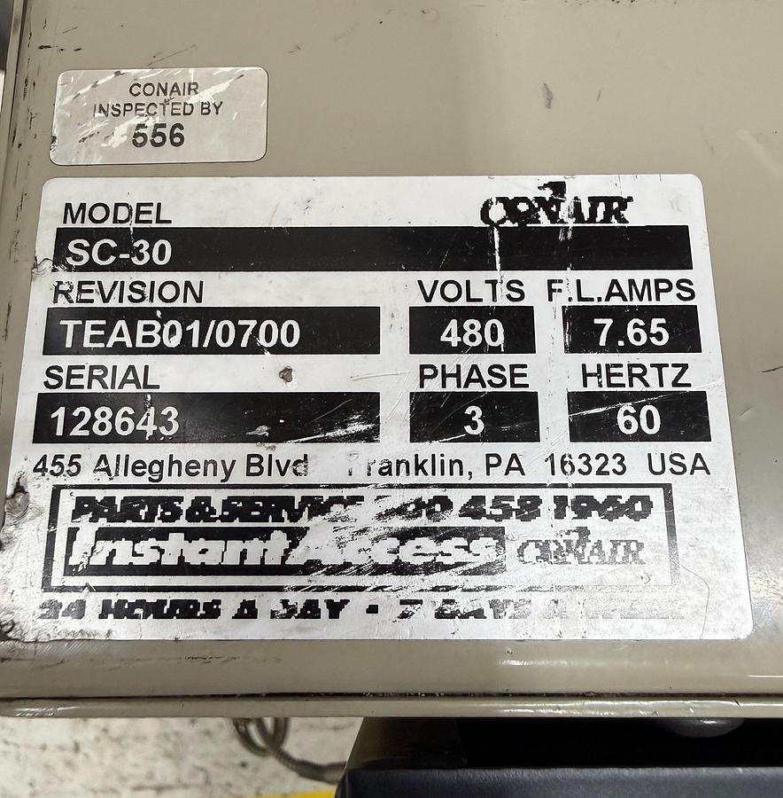 Used CONAIR FRANKLIN Desiccant Dryer SC-30 USED Not Cleaned Yet