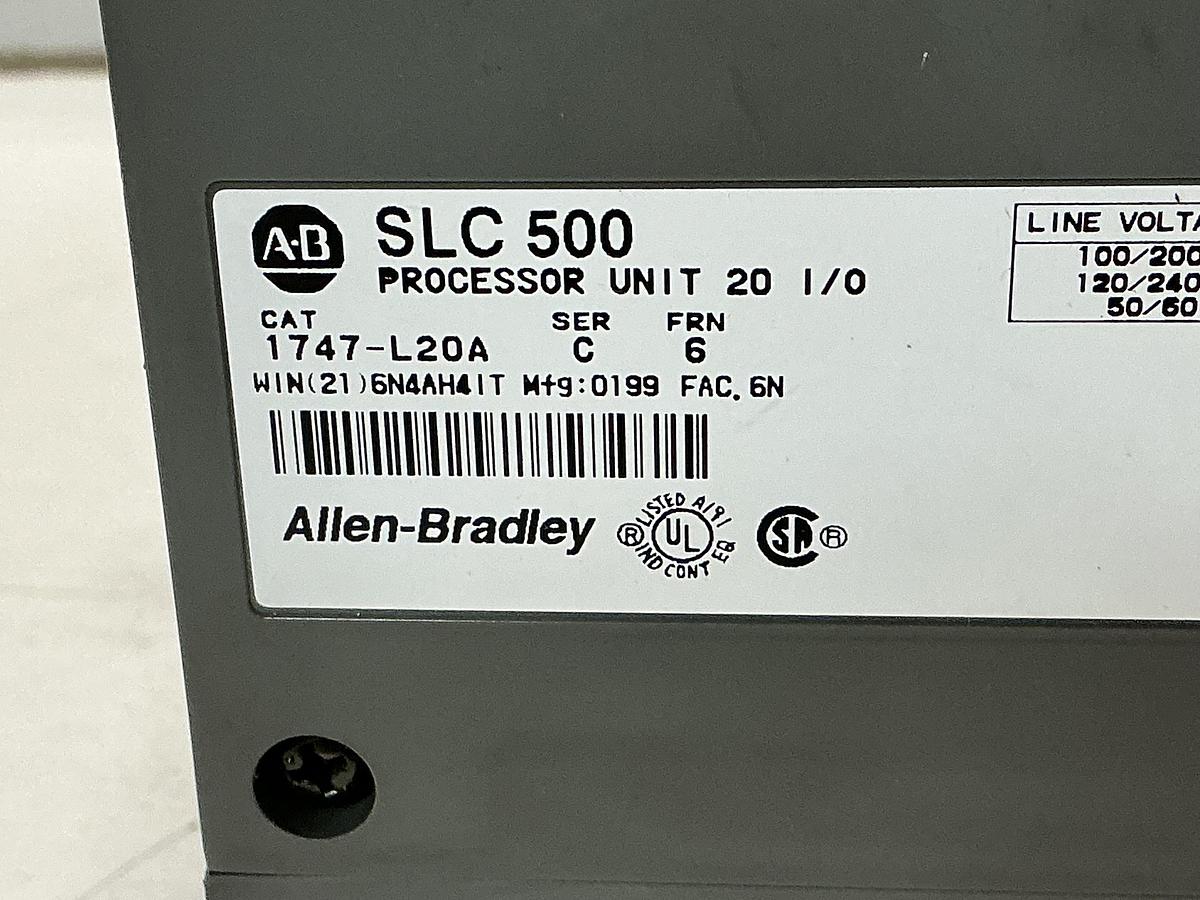 Used ALLEN BRADLEY 1747-L20A / 1746-A2 Power Supply & Rack USED #150827