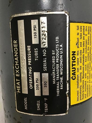 Used THERMAL TRANSFER Heat Exchanger R-1024-79884 #136978