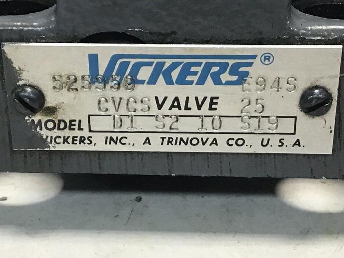 Used VICKERS Valve CVCS D1 S2 10 S19 #132140
