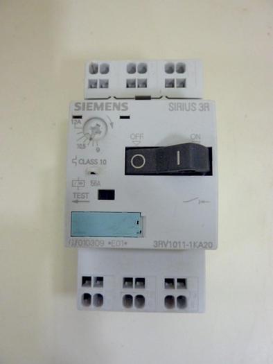 Used SIEMENS 12 Amp Starter Motor Protector 3RV1 011-1KA20 #64783
