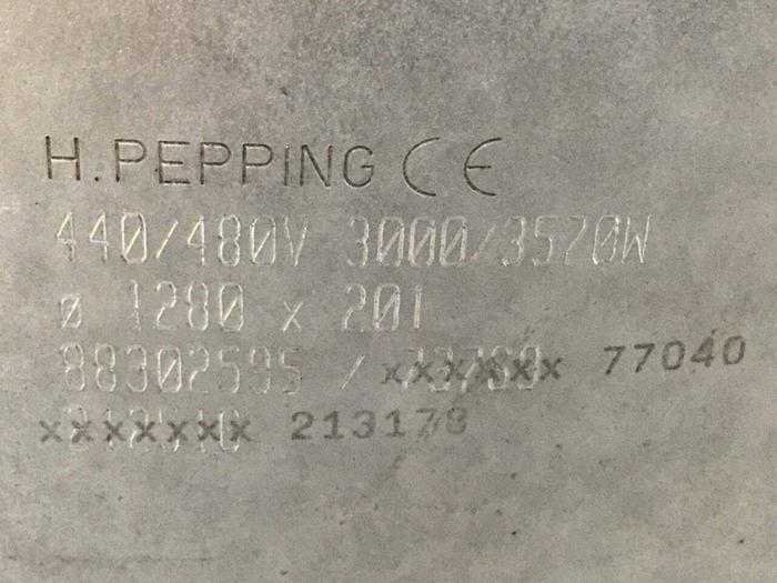 Used H PEPPING 3000/3570 Watt Heater Band 88302595 #111131