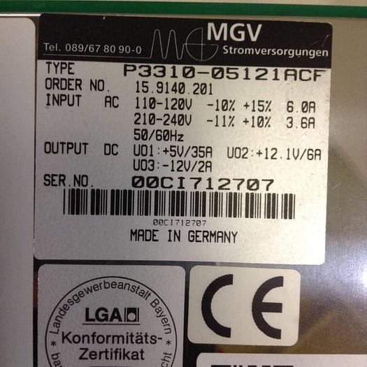 Used MGV Power Supply P3310-05121ACF Used