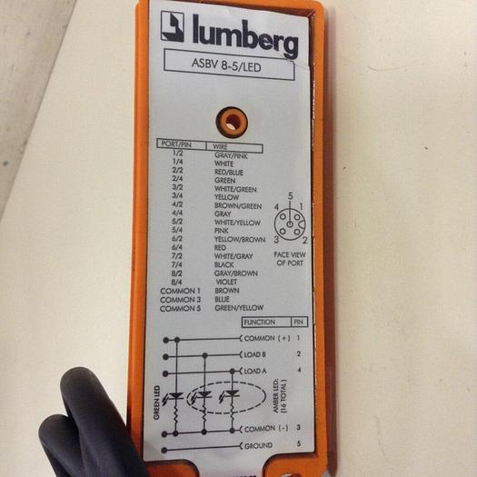 Used LUMBERG Sensor Distribution Box ASBV8-5/LED #79975