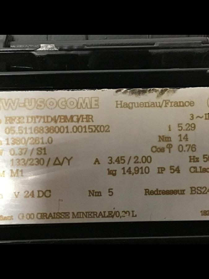 Used SEW-USOCOME Motor RF32DT71D4/BMG/HR #120389