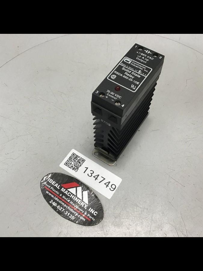 Used CONTINENTAL INDUSTRIES Solid State Relay RSDA-660-25-1DE Used