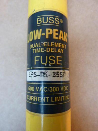 Used BUSSMANN 35 Amp Fuse LPS-RK-35SP #36414