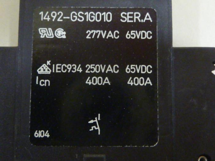 Used ALLEN BRADLEY 1 Amp Circuit Breaker 1492-GS1G010 SER A #75799
