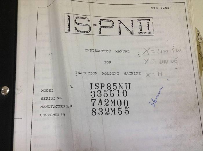 Used TOSHIBA Instruction Manual ISP85NII #67969