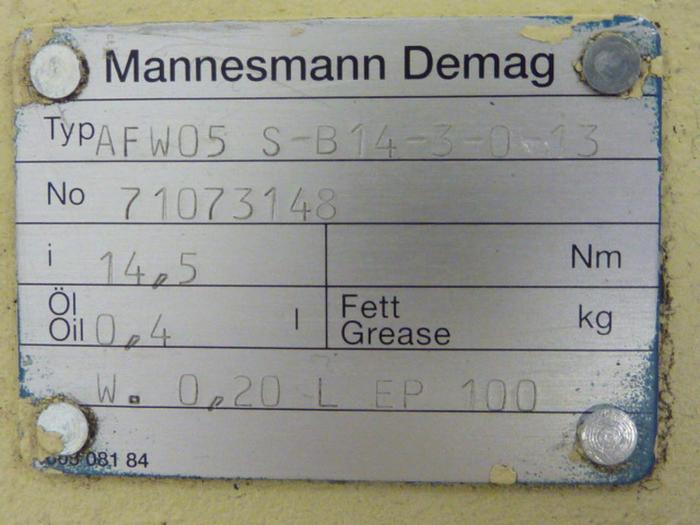 Used MANNESMANN DEMAG Microspeed Unit FG06 U1-H2-F2 Used