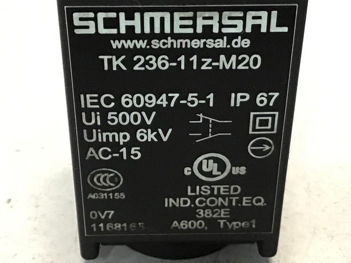 Used SCHMERSAL Limit Switch TK 236-11Z-M20 #121926