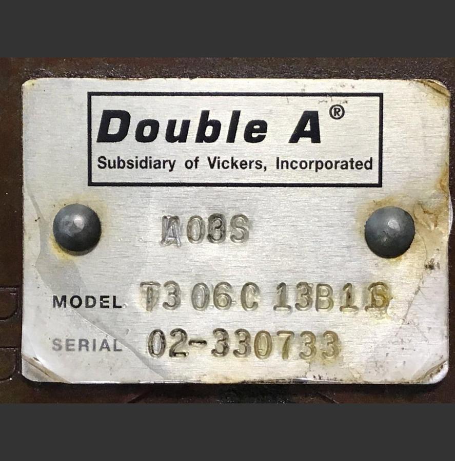 Used DOUBLE A Valve T306C13B11S #133652