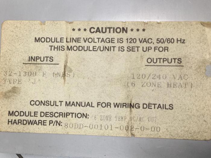 Used BARBER COLMAN Temperature Module 80DD-00101-002-0-00 Used