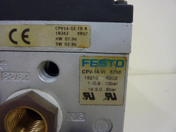 Used FESTO Valve Terminal CPV14 CPV14-GE-FB-8 #54703