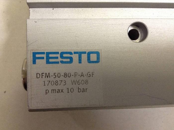 Used FESTO Air Cylinder Guided Drive DFM-50-80-P-A-GF #68256