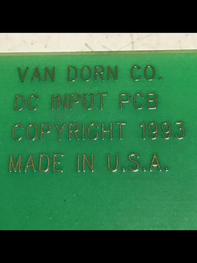 Used VAN DORN DC Input Board 330037 PC330-037 Used