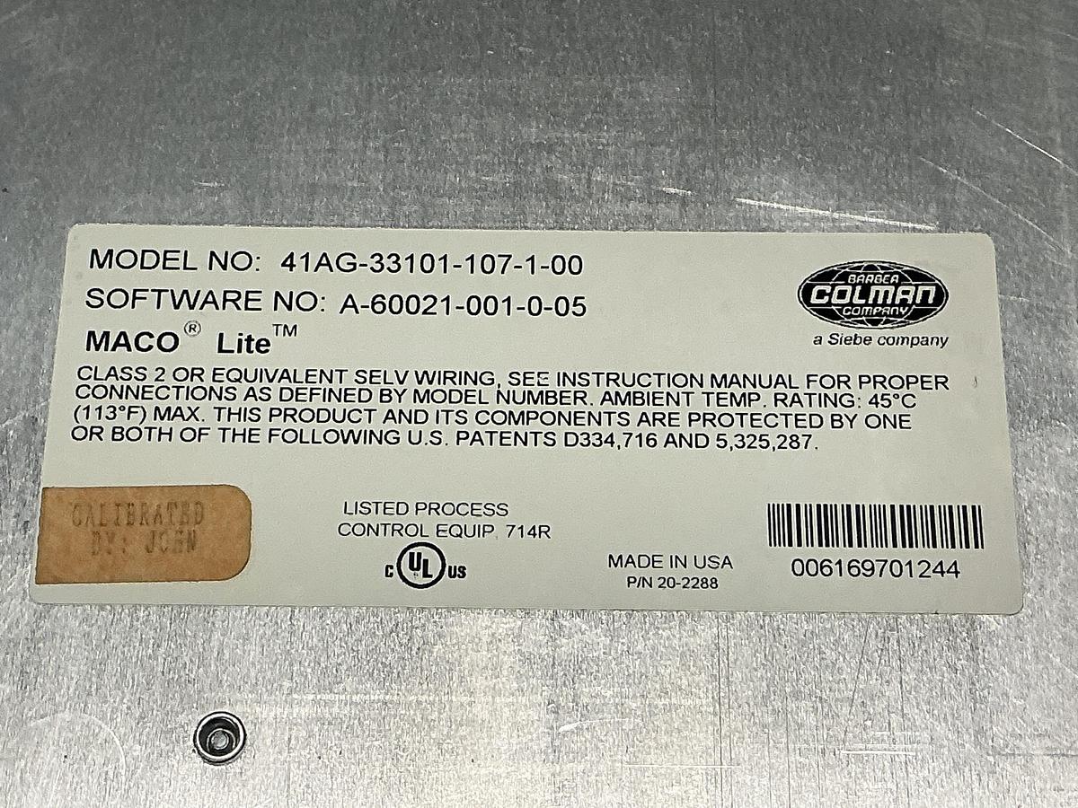 Used COLMAN 41AG-33101-107-1-00