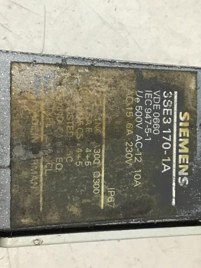 Used SIEMENS Limit Switch 3SE3 170-1A #121582