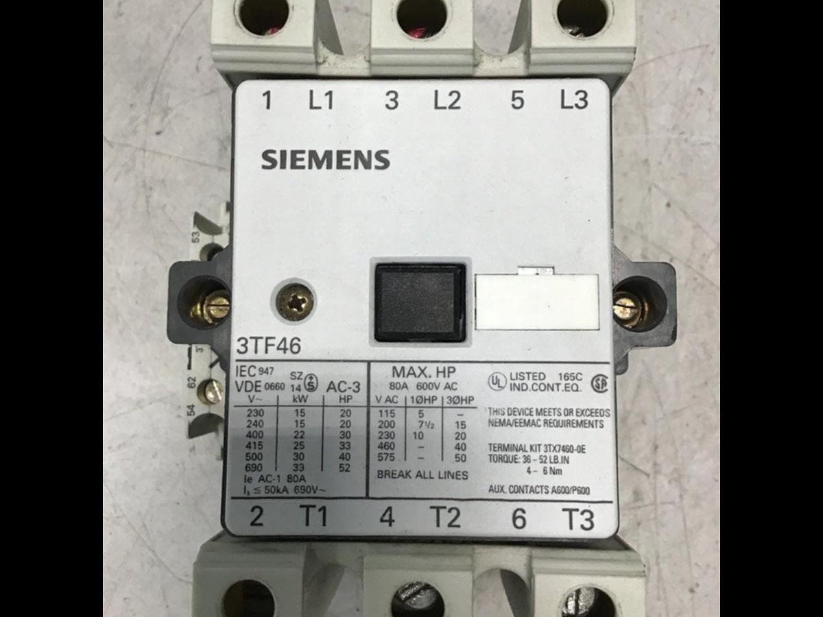 Used SIEMENS Contactor 3TF4622-OAK6 Used #143930