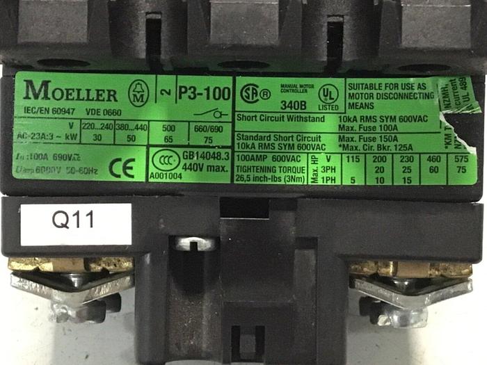Used MOELLER Switch P3-100 #86346