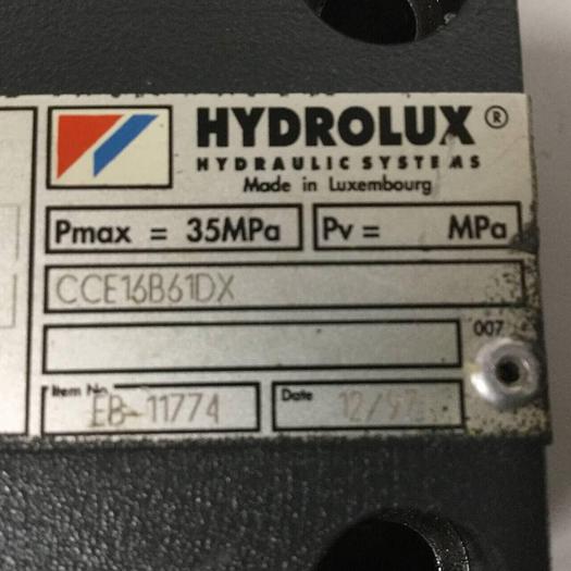 Used HYDROLUX Valve CCE16B61DX #90957