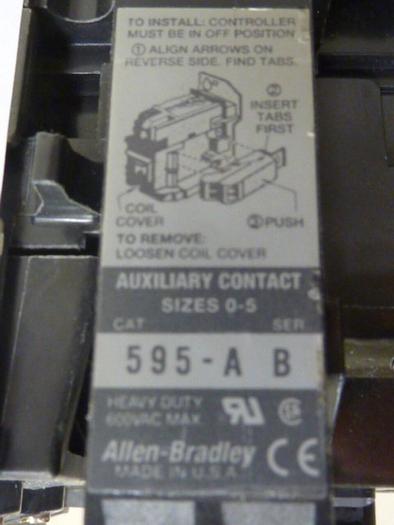 Used ALLEN BRADLEY Contactor 500F-B0D930 SER B #64936