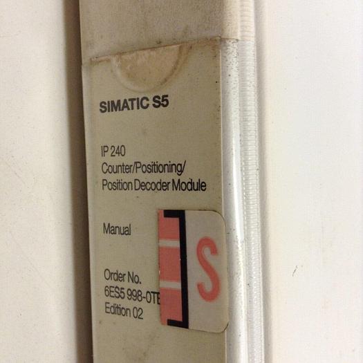 Used SIEMENS Manual 6ES5 998-0TB22 #70732